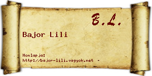 Bajor Lili névjegykártya